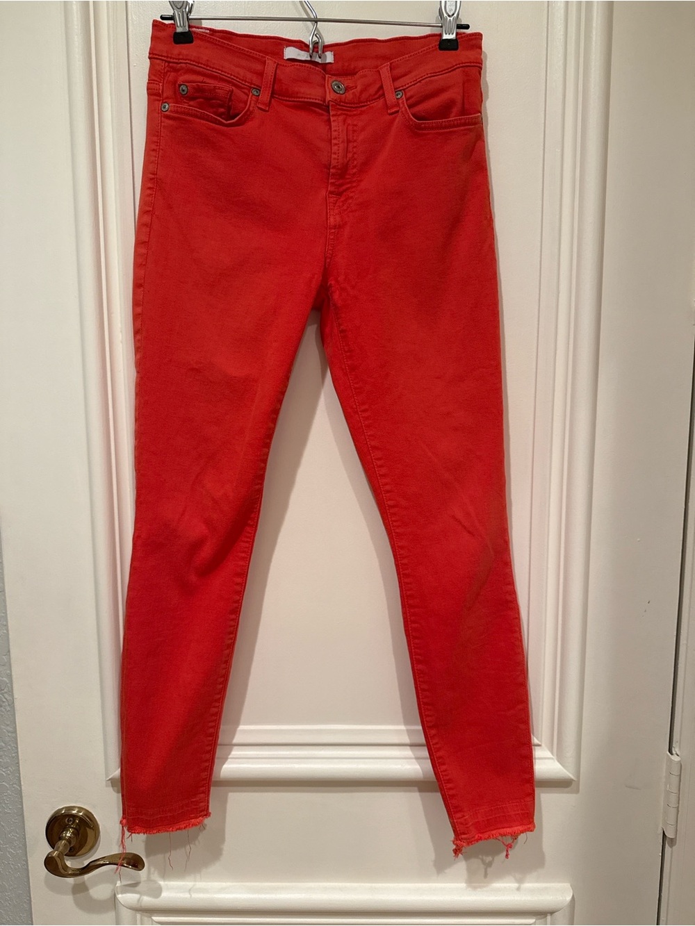 7 For All Mankind Red Skinny Jeans